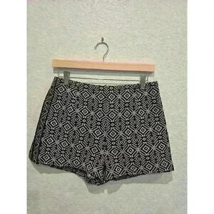 Ecote High Rise Shorts Black Aztec Urban Outfitters Festival Size 6